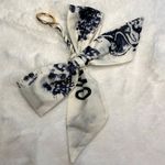 New Weave Bowknot Pendant Bag Charm Soft Silk Scarf Keychain Fashion Charm Blue Photo 1