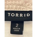  Pale Pink Embroidered Floral Button Front Shirt Torrid Sz 2 Plus Size 2X Photo 6