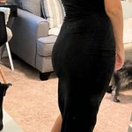 Sexy Ribbed Bodycon Maxi Dress Black Photo 2