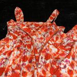 Chelsea28 Fit & Flare Cotton Minidress in Orange Blue Blushed Blooms Medium Photo 7