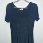 Vintage Black Babydoll Stretch Jersey Knit Short Sleeve Mini Dress Fit Flare 90s Photo 1