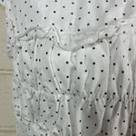 Princess Polly  Lyzbeth Ruched Button Up Top White Polka Dot Top size 4 Photo 8
