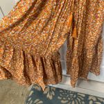 Anthropologie Easel  boho yellow floral‎ wide leg jumpsuit size small vacation Photo 3