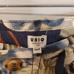 Uniq Size Small S Floral Blue Flower Pants Wide Leg NWT NEW Trendy Boho Photo 3