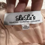 Lulu's Sz XL Maxi Dress Moonlight Serenade Strapless Peach Blush Chiffon Evening Pink Photo 4