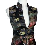 Divided  Y2K 2000s Oriental Kimono Top Black Satin Japanese Asian Print Small (6) Photo 1