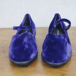 Nina Vintage Purple Velour mary Jane Flats Size 8M Photo 7