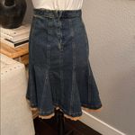 Kimchi Blue Urban Outfitters  Tamara Denim Lace Skirt Size Medium Photo 4