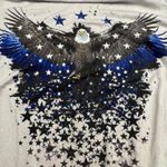 Rock & Republic Rock Republic Cold Shoulder Tunic Top Eagle Stars Graphic Print Womens M Photo 1