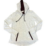 Maurice's  White Speckled Hoodie with Red Plaid Photo 0