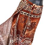 Vintage 1960’s Tiki Tapa Designs Barkcloth Hawaiian Maxi Wrap Skirt Brown Size undefined Photo 1
