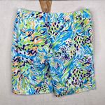 Lilly Pulitzer  Blue & Green Tropical Print The Chipper Bermuda Shorts Size 4 Photo 6