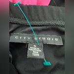 City Studios City Studio One Shoulder Black Dress Y2K Pink Satin Sash Size Small Photo 1