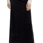 Splendid NWT Lia Velvet Midi Skirt Side Slit Black Size Medium Photo 0