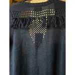 Chaser Womens M Open Front Duster Cardigan Tassle Fringe Blue Cozy Lagenlook New Photo 2