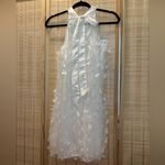 SheIn White Halter Dress with white butterfly Details Photo 1