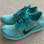 Nike  Free RN Flyknit Textured Sneakers Teal 831070-307 Women’s Size 8.5 Like New Photo 0