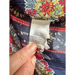 Lucky Brand  Womens Sheer Blouse Plus Size 2X Americana Boho Chiffon Mixed Print Photo 8