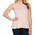 H by Halston ✨ Sleeveless Jacquard Peplum Sz Large Top✨ Photo 0