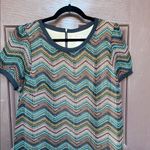 Esley  Chevron Patterned Mini Dress - Multicolor Photo 1