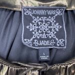 
JOHNNY WAS Pleated Blouse In Golden Gem Size Large. Photo 10