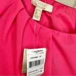 Aidan Mattox NWT One Shoulder Draped Flowy Lip Pink Mini Dress Party Bright Bold Photo 4