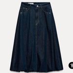 ZARA Bubble Dark Wash Jean skirt Photo 0
