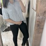 Saks 5th Avenue Saks Fifth Avenue Short Sleeve Button Down Shirt size medium linen fabric Photo 2