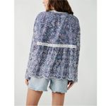 Free People Ethereal Romantic Cottage Eyelet Lace Anissa Bed Jacket Blue Large Photo 9
