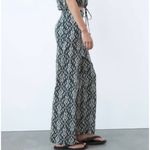 ZARA  The Ava Pant M Wide Leg Geometric boho Flowy whimsi resort vacation beach Photo 1