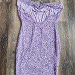 Retrofete Mich Sequin Dress Purple Size XS Sleeveless Cowl Neck Photo 5