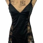 La Perla  Black Satin & Lace Lingerie Chemise Photo 0