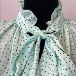 Jules & Leopold Mint Polka Dot Sleeveless Blouse toes in front Photo 3