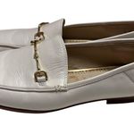 Sam Edelman Loraine White Leather Loafers with Gold Accent,size 8M Photo 0