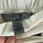 One by Chapter One NWT Cream Elastic Waistband Suede Jogger Pants Size L Size L Photo 4