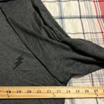 Hummingbird  size medium lightning bolt pullover gray long sleeve lightweight top Photo 3