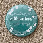 NEW Chickadees Button Pin Filigreed Teal Feminine Girly Cute Large 3” NWOT Photo 0