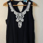 Dina Be Beaded Tank With Keyhole NWOT Photo 0