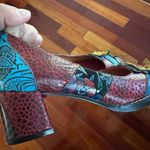 Obiono Handpainted Colorful Women's Shoes Butterfly Floral Indie Chunky Retro 38 Red Size 7.5 Photo 9