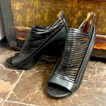 L.A.M.B. . ! Kacee peep toe ankle bootie heel 8 black Photo 1