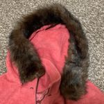 L.L.Bean Salmon color women peacoat with removable fur size MEDIUM EUC Photo 3