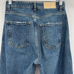 ZARA  Jeans Slim Straight Leg High Rise Dark‎ Wash Blue Denim Women’s Size 2 Photo 4