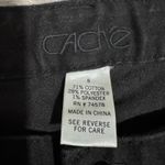 Cache  Black Bootcut Jeans Faux Leather Trim Mid Rise Women 8 Flare Leg Pants Photo 2