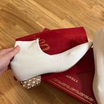 New rene caovilla white textile sock ankle boots with crystal embellished heels Size 6.5 Photo 1