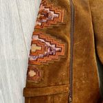 Gianni Bini Brown Suede Knee-High Boots with Embroidered Pattern by Photo 1