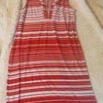 Soho Apparel  Red and‎ White Striped Midi Dress Photo 0