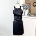 David's Bridal David’s Bridal Black Satin Oasis Bridesmaid Formal Dress Size 6 Holiday Wear Photo 1