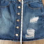Forever 21 Distressed Denim mini jean skirt Photo 11