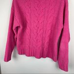 American Eagle Pink Chenille Cable Knit Sweater Sz Medium Boho Chic Photo 7
