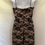 Onyx Nite Lace Overlay Dress Sz 4 Black Nude Lined Babydoll Bling Whimsigoth Y2K Photo 4